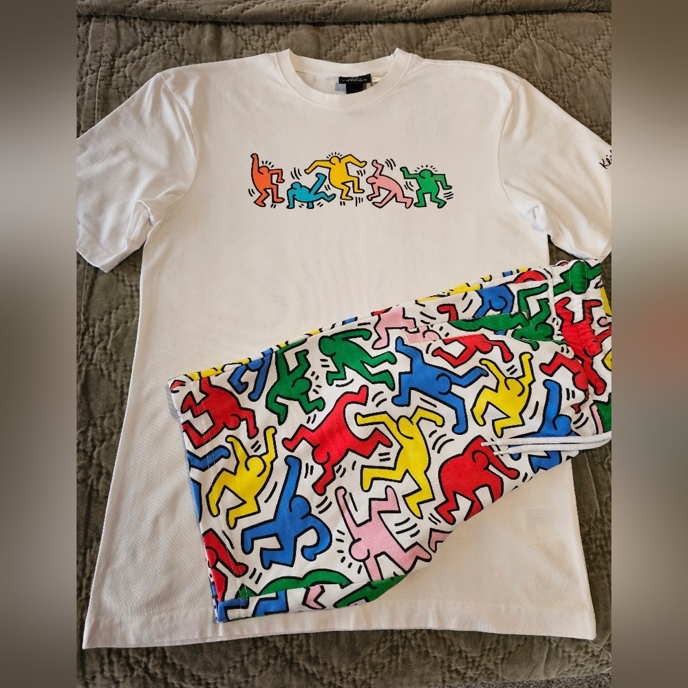 H&M Keith Haring Tee-shirt and short set